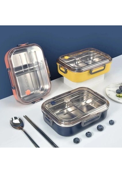 Plastik Mavi Yalıtımlı Öğle Yemeği Kutusu Paslanmaz Çelik Öğrenci Okul Kutusu Öğle Yemeği Sofra Bento Gıda Konteyner Depolama Kahvaltı Kutuları Dropshipping (Yurt Dışından) fiyatları