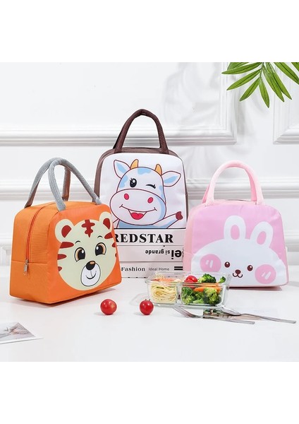 Pembe Tavşan Taşınabilir Yalıtımlı Termal Piknik Gıda Öğle Yemeği Çantası Kutusu Karikatür Tote Gıda Taze Soğutucu Çanta Kılıfı Kadınlar Için Öğle Yemeği Çantaları Kızlar Için (Yurt Dışından) modelleri