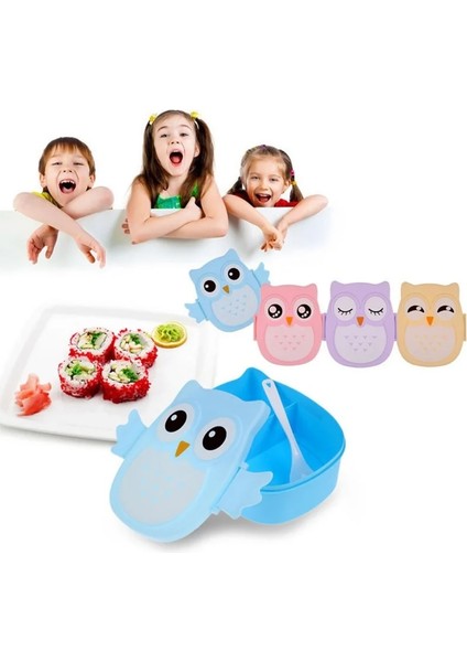 Sarı 1 1 Adet Baykuş Bento Kutusu Sevimli Karikatür Gıda Saklama Kutusu Taşınabilir Gıda Kabı Öğrenci Çocuk Öğle Yemeği Kutusu Plastik Mühürlü Taze Tutma (Yurt Dışından) indirimleri