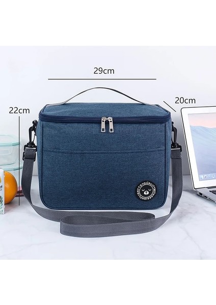 L1-29X20X22CM Taşınabilir Öğle Yemeği Çantası Gıda Termal Kutusu Dayanıklı Su Geçirmez Ofis Soğutucu Öğle Yemeği Kutusu Omuz Askısı Organizatör Yalıtımlı Kılıf (Yurt Dışından)