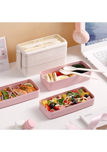 Pembe 1000 ml 4 Adet/takım Buğday Samanı Yemek Kabı Çocuklar Için Japon Mikrodalgada Bento Kutusu Öğle Yemeği Çantası Sofra Gıda Saklama Kabı (Yurt Dışından) fırsatları