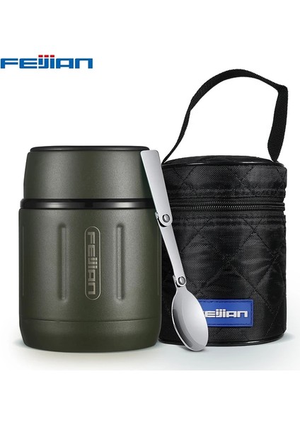 Polis Mavi 500ML Feıjıan 500ML Gıda Termosu, 316 Paslanmaz Çelik Vakum Yalıtımlı Gıda Kavanoz Kaşıklı Çocuk Öğle Yemeği Kutusu (Yurt Dışından) fiyatları