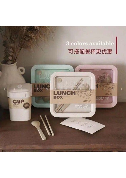 1-Pembe 850ML 850ML 1100ML Buğday Samanı Öğle Yemeği Kutusu Sağlıklı Malzeme Bento Kutuları Mikrodalga Yemek Takımı Gıda Saklama Kabı Öğle Yemeği Kutusu Ланч Бокс (Yurt Dışından)