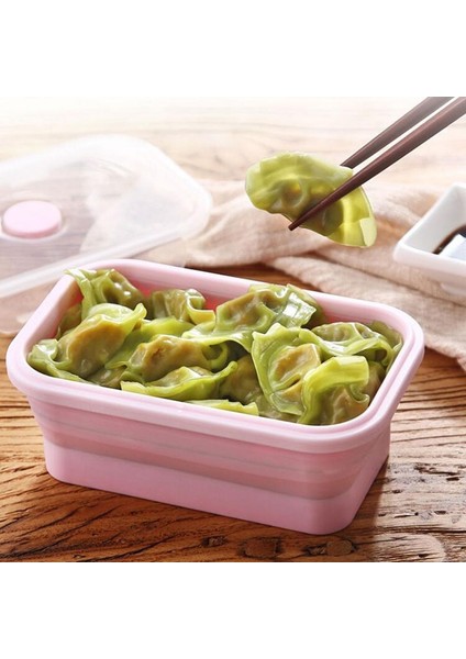 01YEŞIL Siyah 4 Adet/takım Silikon Dikdörtgen Yemek Kabı Katlanabilir Bento Kutusu Katlanır Gıda Kabı Kase 300/500/800/1200 ml Yemek Takımı (Yurt Dışından) modelleri