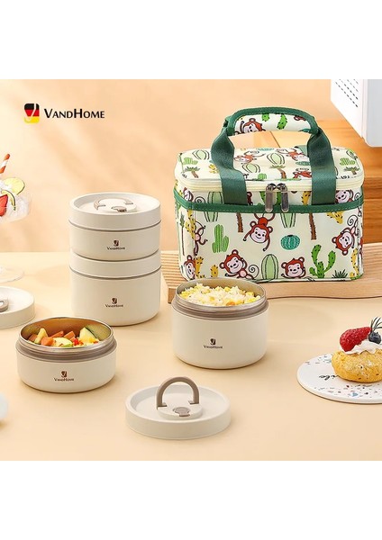2 Adet Mavi Worthbuy Termal Bento Yemek Kabı Taşınabilir Yalıtımlı Yemek Kabı Çanta ile Mikrodalga Güvenli 18/8 Paslanmaz Çelik Gıda Kabı (Yurt Dışından)