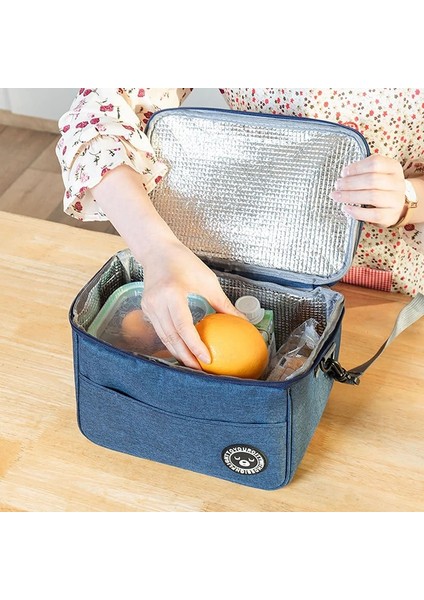 L1-29X20X22CM Taşınabilir Öğle Yemeği Çantası Gıda Termal Kutusu Dayanıklı Su Geçirmez Ofis Soğutucu Öğle Yemeği Kutusu Omuz Askısı Organizatör Yalıtımlı Kılıf (Yurt Dışından)