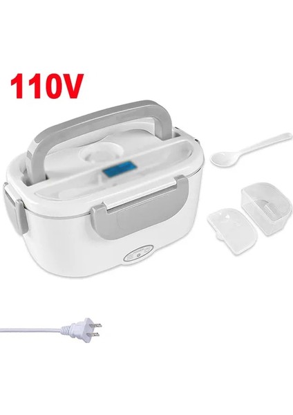 Abd 110V Elektrikli Isıtma Yemek Kabı Paslanmaz Çelik Gıda Isıtmalı Isıtıcı Konteyner Taşınabilir Piknik Kutusu 220V 110V 24V 12V Araba Ab Abd Plug (Yurt Dışından)