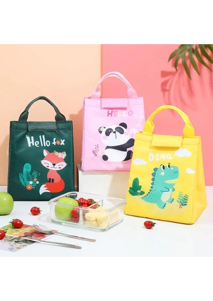Lacivert Öğle Yemeği Kutusu Pratik Panda Dinozor Soğutucu Çanta Taşınabilir Bento Çantası Kaplan Tilki Bento Çantası Piknik Için (Yurt Dışından) fırsatları