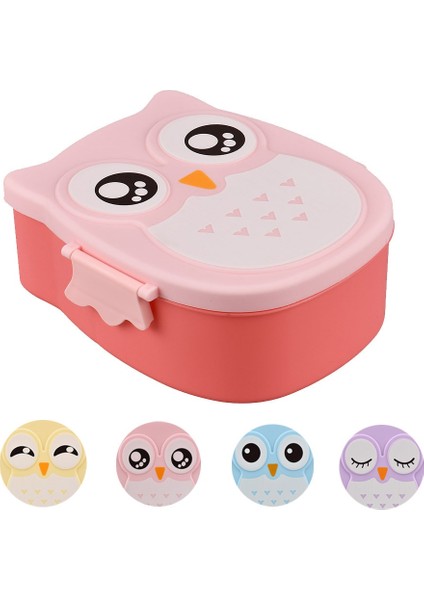 Mavi Baykuş Şekilli Öğle Yemeği Kutusu Bölmeli Öğle Yemeği Gıda Konteyneri Kapaklı Almacenamiento Cocina Çocuklar Için Taşınabilir Bento Kutusu Okul (Yurt Dışından) modelleri