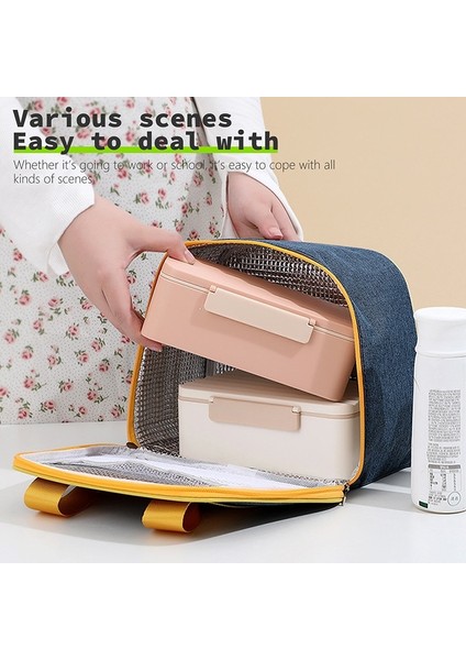 Alüminyum Yeni Taşınabilir Öğle Yemeği Çantası Yeni Termal Yalıtımlı Öğle Yemeği Kutusu Tote Soğutucu Çanta Öğle Yemeği Çantaları Kadınlar Için Uygun Kutu Tote Gıda Çantaları (Yurt Dışından) modelleri