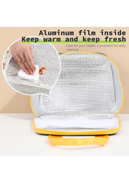 Alüminyum Yeni Taşınabilir Öğle Yemeği Çantası Yeni Termal Yalıtımlı Öğle Yemeği Kutusu Tote Soğutucu Çanta Öğle Yemeği Çantaları Kadınlar Için Uygun Kutu Tote Gıda Çantaları (Yurt Dışından) indirimleri