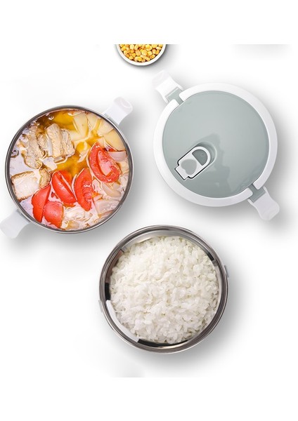 JPA3LAYERS-YEŞIL Çok Katmanlı Çocuk Öğle Yemeği Kutusu Paslanmaz Çelik Termal Isıtmalı Bento Kutusu Gıda Kapları Büyük Kapasiteli Vakum Yalıtım Kutuları (Yurt Dışından)