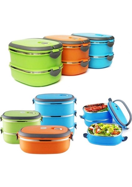 Yeşil 2 Katmanlı Gıda Kabı Depolama Dayanıklı Piknik Öğle Yemeği Kutusu Kutusu 1/2/3 Katmanlı Öğrenci Paslanmaz Çelik Dikdörtgen Termal Bento Sızdırmaz 2019 (Yurt Dışından) fiyatları