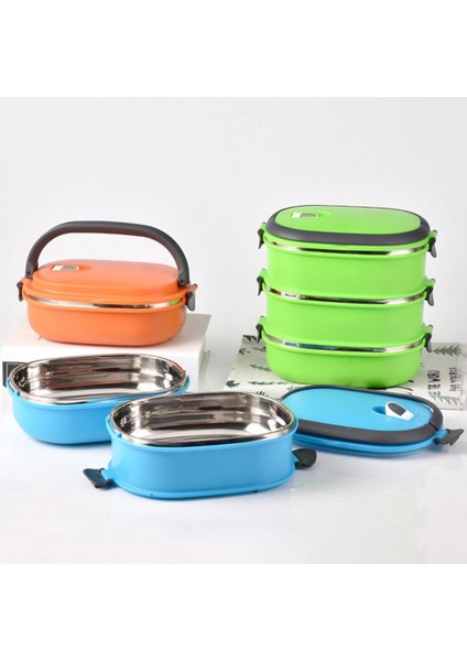 Yeşil 2 Katmanlı Gıda Kabı Depolama Dayanıklı Piknik Öğle Yemeği Kutusu Kutusu 1/2/3 Katmanlı Öğrenci Paslanmaz Çelik Dikdörtgen Termal Bento Sızdırmaz 2019 (Yurt Dışından) indirimleri