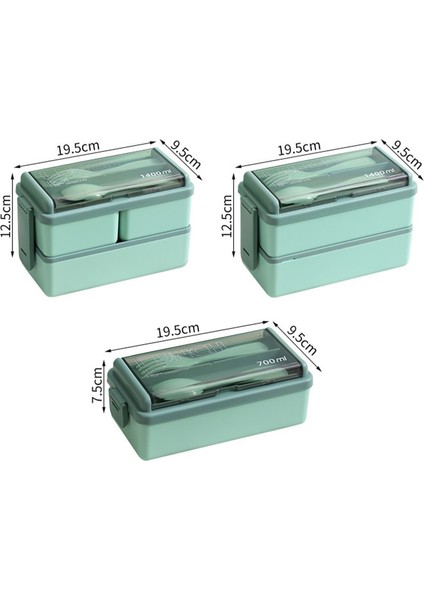 Bag1 23X13X21CM Çift Katmanlı Öğle Yemeği Kutusu Plastik Mikrodalga Gıda Saklama Kapları Sızdırmaz Bento Kutusu Sofra ile Okul Çocukları Ofisi (Yurt Dışından) indirimleri