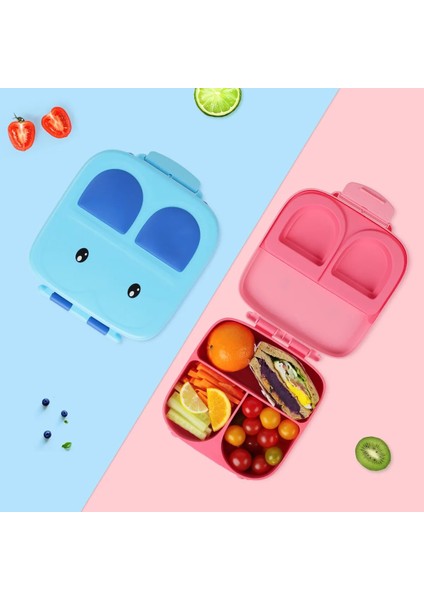 Pembe Öğle Yemeği Kutusu Taşınabilir Mikrodalga Öğle Yemeği Kapları Yetişkin/çocuk/yürümeye Başlayan Çocuk Için 4 Bölmeli Mühürlü Salata Kutusupiknik Gıda Saklama Kabı (Yurt Dışından)
