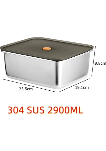 2300ML 250ML-2900ML 304 Paslanmaz Çelik Öğle Yemeği Kutusu Kapaklı Gıda Bento Kutusu Konteynerleri Taze Tutma Kutusu Ev Sızdırmaz Saklama Kutusu (Yurt Dışından) indirimleri