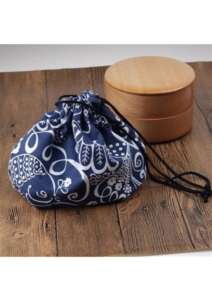 H Japon Tarzı Öğle Yemeği Kutusu Çantası Ipli Öğle Yemeği Çantası Bento Tote Kese Taşınabilir Çocuk Saklama Kutusu Seyahat Sofra Saklama Çantası (Yurt Dışından) modelleri