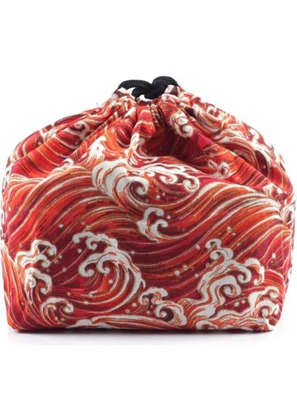 H Japon Tarzı Öğle Yemeği Kutusu Çantası Ipli Öğle Yemeği Çantası Bento Tote Kese Taşınabilir Çocuk Saklama Kutusu Seyahat Sofra Saklama Çantası (Yurt Dışından) fırsatları