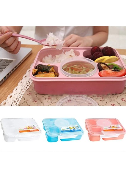 Beyaz Japon Çocuk Yemek Kabı Bölmeli Fincan Taşınabilir Sızdırmaz Gıda Konteyner Depolama Plastik Mikrodalga Bento Kutusu (Yurt Dışından) fiyatları