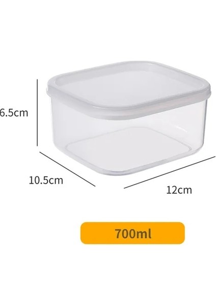 700 ml Buzdolabı Mühürlü Taze Tutma Kutusu Meyve Et Dondurucu Organizatör Kutular Mutfak Plastik Gıda Saklama Kutusu Konteyner Yemek Kabı (Yurt Dışından)