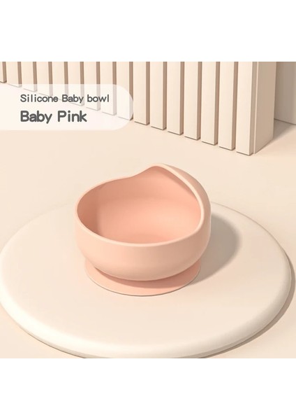 990BABY Pembe 1 2 Adet/takım Silikon Bebek Besleme Kase Sofra Çocuklar Için Su Geçirmez Vantuz Kaşıkla Çocuk Yemekleri Mutfak Bebek Eşyaları (Yurt Dışından)