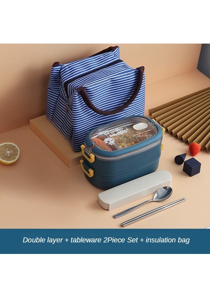 2l-Blue-2 Paslanmaz Çelik Yalıtımlı Öğle Yemeği Kutusu Öğrenci Okul Çok Katmanlı Öğle Yemeği Kutusu Sofra Bento Gıda Konteyner Depolama Kahvaltı Kutuları (Yurt Dışından)