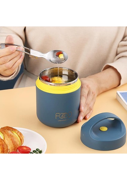 Çanta Almak S 304 Paslanmaz Çelik Vakum Termal Öğle Yemeği Kutusu Yalıtımlı Öğle Yemeği Çantası Gıda Isıtıcı Çorba Bardağı Termos Kaplar Öğrenciler Için Bento Kutusu (Yurt Dışından)