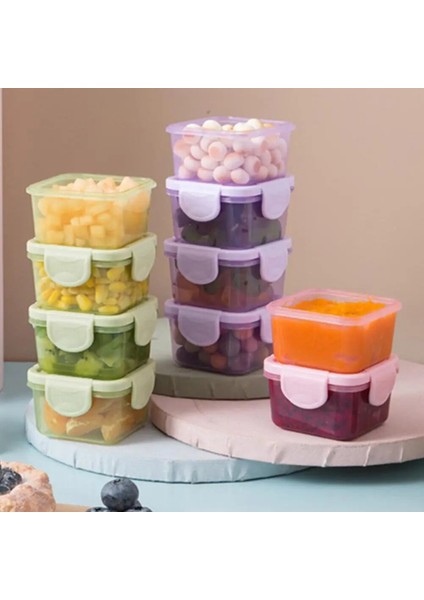 YELLOW60ML Gıda Kabı Taze Tutma Sızdırmaz Gıda Saklama Kutusu Ev Için Plastik Pratik Gıda Sınıfı (Yurt Dışından)