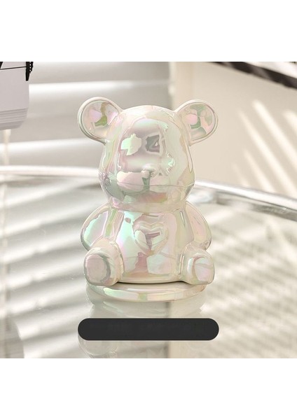 Beyaz Ayı Şekli Kürdan Kutusu Ev Seramik Kürdan Teneke Kutu Diş Ipi Pamuk Kürdan Teneke Kutu Masaüstü Saklama Kutusu ZD215 (Yurt Dışından)