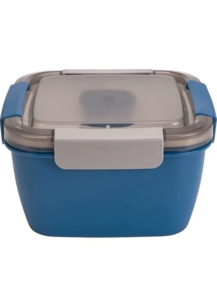 D9476-BU 1600 ml Mikrodalga Öğle Yemeği Kutusu Plastik Öğle Yemeği Kutusu Yemek Takımı Gıda Saklama Kabı Çocuk Çocuk Okul Ofis Taşınabilir Bento Kutusu Öğle Yemeği Çantası (Yurt Dışından)