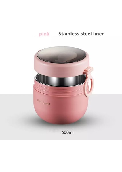 Pembe Paslanmaz 1 Lmc Paslanmaz Çelik Öğle Yemeği Kutusu Yulaf Ezmesi Bardağı Içme Kaşıklı Bardak Gıda Yalıtımlı Kutular Yalıtımlı Çorba Kutusu Yalıtımlı Çanta Yalıtımlı (Yurt Dışından)