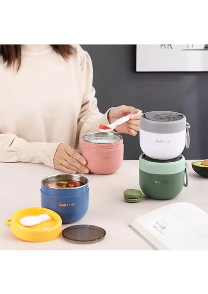 Pembe Paslanmaz 1 Lmc Paslanmaz Çelik Öğle Yemeği Kutusu Yulaf Ezmesi Bardağı Içme Kaşıklı Bardak Gıda Yalıtımlı Kutular Yalıtımlı Çorba Kutusu Yalıtımlı Çanta Yalıtımlı (Yurt Dışından) fırsatları