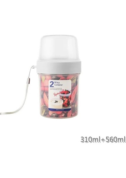 D Kahvaltı Yulaf Ezmesi Tahıl Fındık Yoğurt Salata Bardağı Mühürlü Konteyner Seti Çatal Sos Fincan Kapağı Bento Tuppers Gıda Konik Kase Öğle Yemeği Kutusu (Yurt Dışından)