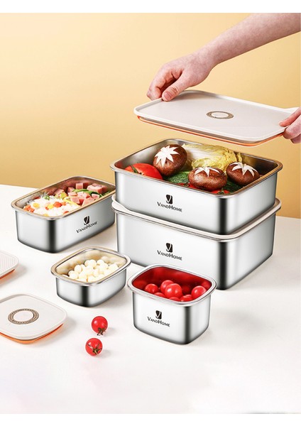 1400 ml Worthbuy 18/8 Gıda Sınıfı Paslanmaz Çelik Mühürlü Kutu Sebzelik Buzdolabı Özel Gıda Depolama Piknik Yiyecek Kutusu (Yurt Dışından) fiyatları