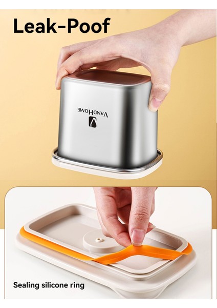 1400 ml Worthbuy 18/8 Gıda Sınıfı Paslanmaz Çelik Mühürlü Kutu Sebzelik Buzdolabı Özel Gıda Depolama Piknik Yiyecek Kutusu (Yurt Dışından) indirimleri