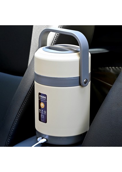 Termal Çanta-Kırmızı 3 2l USB Elektrikli Isıtmalı Öğle Yemeği Kutusu Paslanmaz Çelik Gıda Isıtıcı Bento Öğle Yemeği Kutusu Konteyner Sıcak Yemek Için Çocuklar Için Termal Kutular (Yurt Dışından)