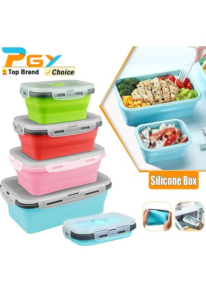 Sarı 350 ml Katlanabilir Silikon Gıda Kabı Taşınabilir Bento Yemek Kabı Microware Ev Mutfak Açık Gıda Saklama Kapları Kutusu (Yurt Dışından) fiyatları