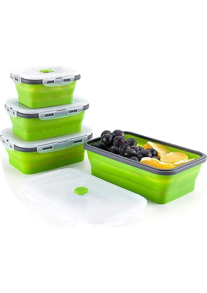 Sarı 350 ml Katlanabilir Silikon Gıda Kabı Taşınabilir Bento Yemek Kabı Microware Ev Mutfak Açık Gıda Saklama Kapları Kutusu (Yurt Dışından) fırsatları