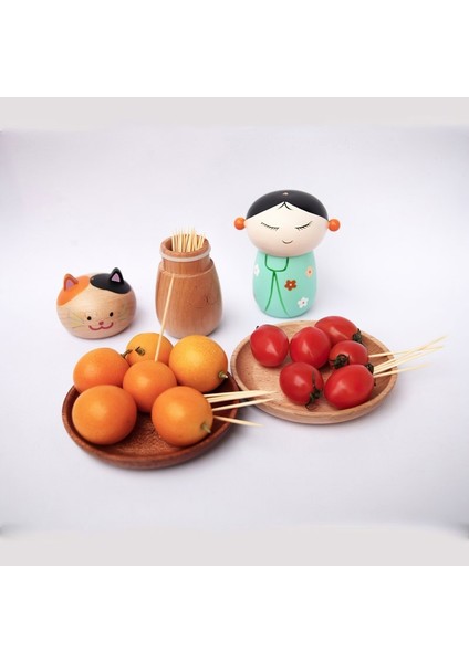 Küçük Ahşap Kürdan Tutucu Çin Tarzı Karikatür Panda Kedi Çoklu Stiller 5*9 cm Ahşap Kürdan Tutucu Ev Depolama Süsler (Yurt Dışından) modelleri