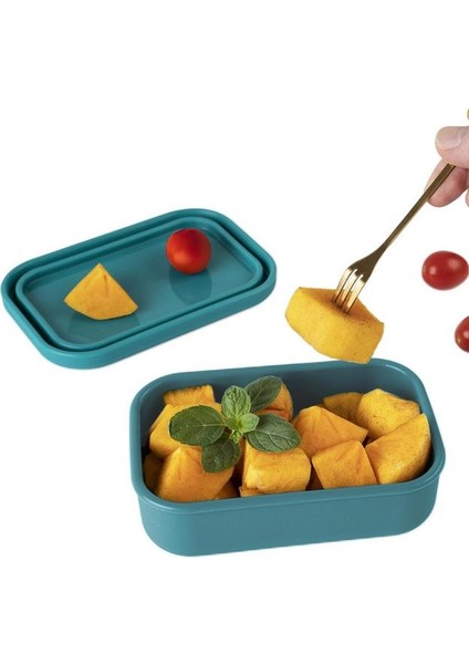 300ML 300ML 700ML 1300ML Silikon Öğle Yemeği Kutusu Silikon Gıda Kapları Yeniden Kullanılabilir Artık Kaplar Silikon Meyve Aperatif Bento Kutuları (Yurt Dışından)