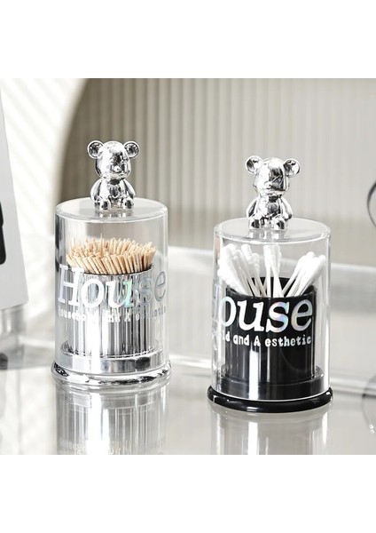 Cam Ayı Siyah Sevimli Ayı Kürdan Tutucu Dekor Ev Restoran Kürdan Dağıtıcı Çok Amaçlı Pamuklu Çubukla Konteyner Masa Aksesuarları (Yurt Dışından) fiyatları