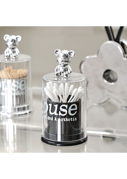 Cam Ayı Siyah Sevimli Ayı Kürdan Tutucu Dekor Ev Restoran Kürdan Dağıtıcı Çok Amaçlı Pamuklu Çubukla Konteyner Masa Aksesuarları (Yurt Dışından) fırsatları