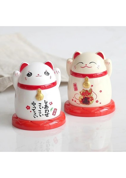 Stil 2 1 Adet Plastik Kürdan Kutusu Japon Karikatür Şanslı Kedi Kırmızı Siyah Kürdan Tutucu Yaratıcılık Ev Restoran Depolama Dekorasyon (Yurt Dışından)