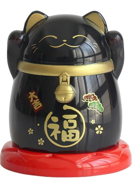 Stil 2 1 Adet Plastik Kürdan Kutusu Japon Karikatür Şanslı Kedi Kırmızı Siyah Kürdan Tutucu Yaratıcılık Ev Restoran Depolama Dekorasyon (Yurt Dışından)