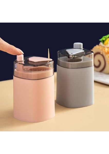 Açık Gri Kürdan Tutucu Masa Üstü Organiser Diş Temizleme Araçları Kürdan Kutusu Yaratıcı Kürdan Saklama Kutusu Basın Kürdan Dağıtıcı (Yurt Dışından) indirimleri