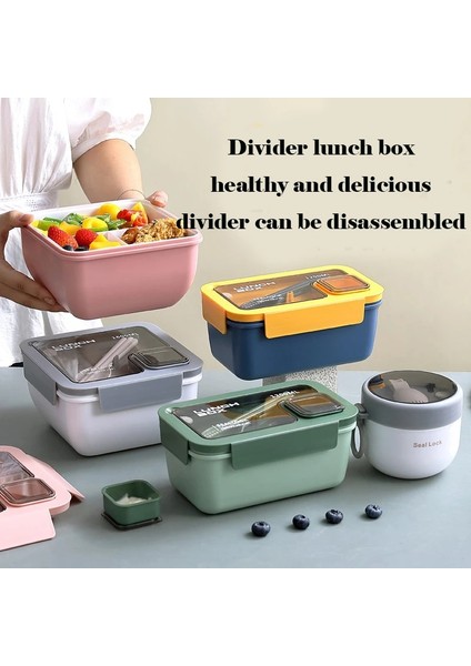 1-Pembe Fincan Mikrodalga Yemek Kabı Kaşık Çubuklarını Yemek Takımı Gıda Saklama Kabı Çocuk Okul Ofis Taşınabilir Hermetik Bento Kutusu (Yurt Dışından) fiyatları