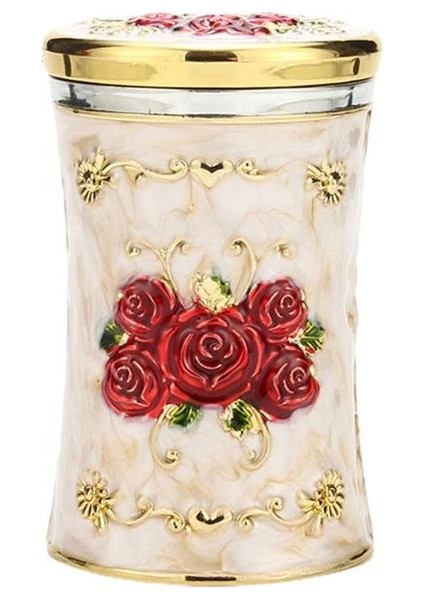 E Kürdan Konteyner Roman Dayanıklı Yeniden Kullanılabilir Kabartmalı Çiçek Kürdan Tutucu Ev Kürdan Dağıtıcı Kürdan Kovası (Yurt Dışından)