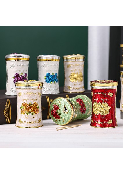 E Kürdan Konteyner Roman Dayanıklı Yeniden Kullanılabilir Kabartmalı Çiçek Kürdan Tutucu Ev Kürdan Dağıtıcı Kürdan Kovası (Yurt Dışından) fiyatları