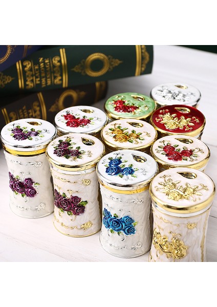 E Kürdan Konteyner Roman Dayanıklı Yeniden Kullanılabilir Kabartmalı Çiçek Kürdan Tutucu Ev Kürdan Dağıtıcı Kürdan Kovası (Yurt Dışından) modelleri